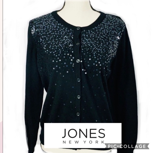 Jones New York Sweaters - Jones New York Sport black button down sweater